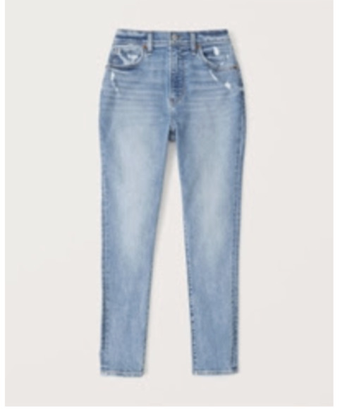 Abercrombie & Fitch High Rise Light Blue Jeans - Picture 3 of 7